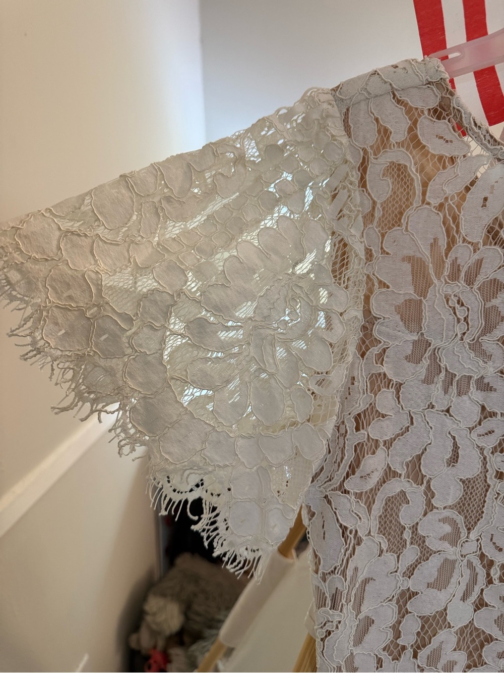 Lulu's Ivory Floral Lace Midi Dress with Scoop Neck - Picture 5 of 5